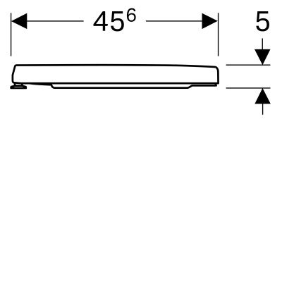 Сиденье для подвесного унитаза Geberit 
Renova Plan
 (573075000)