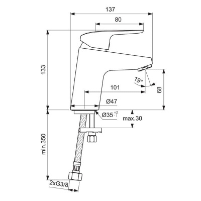 Смеситель для раковины Ideal Standard - CERAFLEX (B1710AA) Смеситель для раковины Ideal Standard - CERAFLEX (B1710AA)