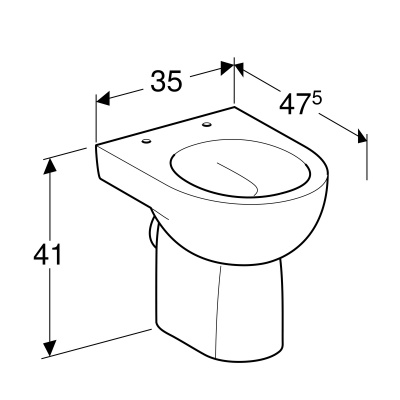 Чаша напольного унитаза Geberit Renova (213010000)