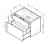 AM.PM INSPIRE V2.0, База под раковину, подвесная, 80 см, 3 ящика, push-to-open, белый матовый (M50AFHX0803WM)