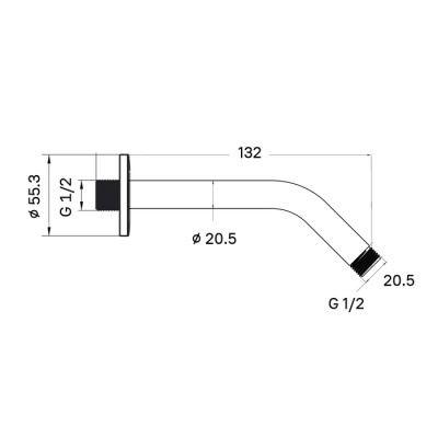 Кронштейн для верхнего душа, мини, IDDIS (001MINSi61) Кронштейн для верхнего душа, мини, IDDIS (001MINSi61)