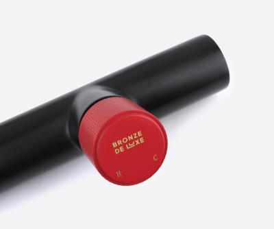 Смеситель настенный AVANTGARDE черный/красный (2021RH)