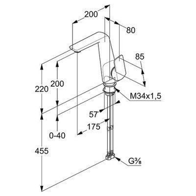 Смеситель для раковины Kludi - Ameo (410240575)