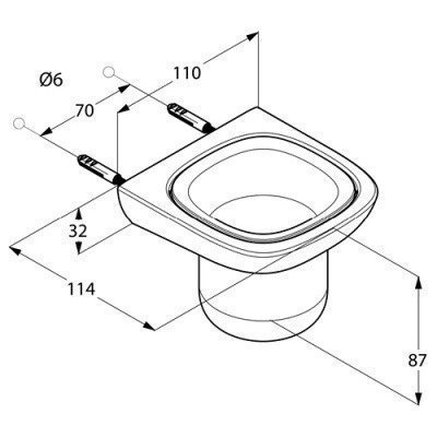 Держатель со стаканом Kludi - Ambienta (5397505)