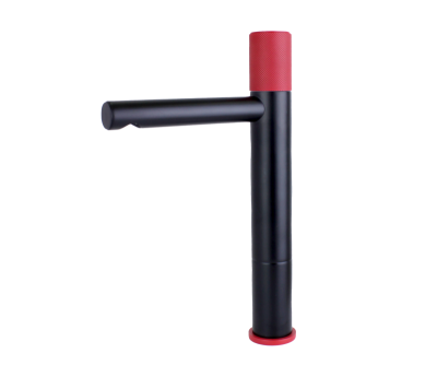 Смеситель высокий AVANTGARDE черный/ красный (2030RH)