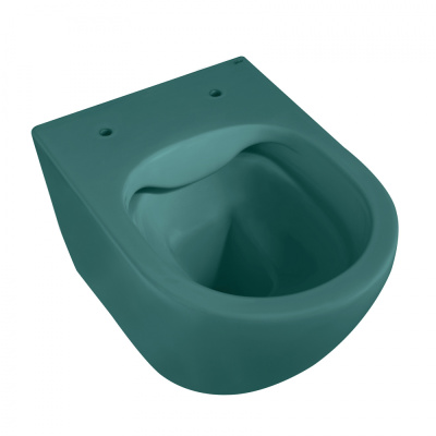 Унитаз ABBER Bequem подвесной темно-зеленый матовый, безободковый (AC1101MBG)