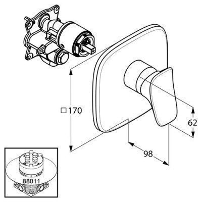 Смеситель для душа Kludi - Ambienta (536550575)