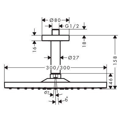 Верхний душ Hansgrohe - Raindance E (26250000)