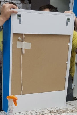 Шкаф зеркальный Dreja - Uni 70, 2 двери (40/30), подсветка с выключателем (99.9002)