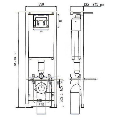 Система инсталляции для подвесного унитаза Vidima (W3714AA)