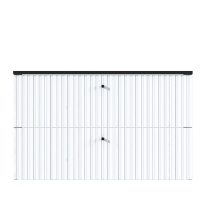 Тумба 1Marka Desire 800х487х500П 2я монолит найт/эмаль белая (Ц0000026590)