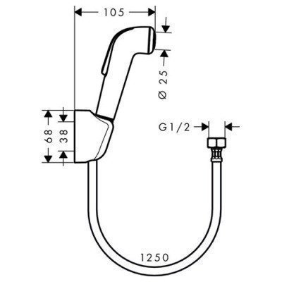 Гигиенический душ Hansgrohe - Team Compact (32127000)
