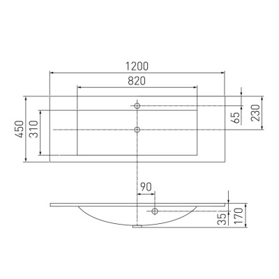 Раковина Акватон - Премьер 120 (1A702431PR010)