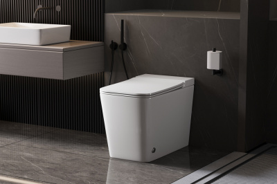 Унитаз ABBER Rechteck приставной белый с импульсным смывом (AC1213P)