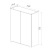 Шкаф Lemark BUNO 60 см подвесной, 2-х дверный, цвет планки: Серый, цвет корпуса, фасада: Белый глянец (LM04B60SH)
