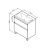 AM.PM X-Joy, База под раковину, напольная, 80 см, 2 ящика, белый глянец (M85AFSX0802WG)
