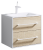 Подвесная тумба Aqwella Miami с двумя ящиками с умывальником из литьевого мрамора (Mai.01.06)