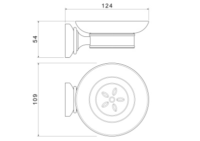 Мыльница AQUATEK, полир. золото КЛАССИК (AQ4503PG)