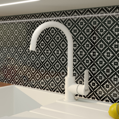 Смеситель для кухни, белый, Cuba, IDDIS (CU6WTJ0i05)