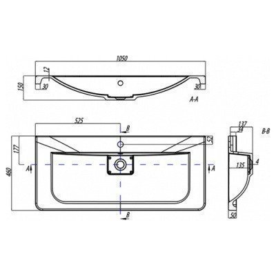Раковина накладная Акватон - Шерилл 105 (1A71323KSH010)