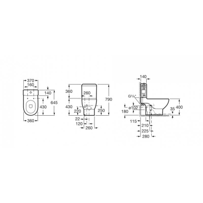 Бачок для унитаза Roca - Meridian (341240000)