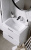 Подвесная тумба Aqwella Accent с двумя ящиками в белом цвете с умывальником из литьевого мрамора (ACC0106W)