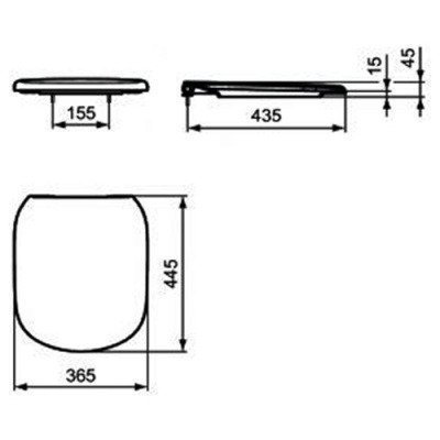 Крышка-сиденье Ideal Standard - Tesi с микролифтом (T352901) Крышка-сиденье Ideal Standard - Tesi с микролифтом (T352901)