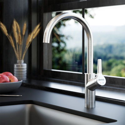 Damixa Eclipse, смеситель для кухни, никель (DX310720400)