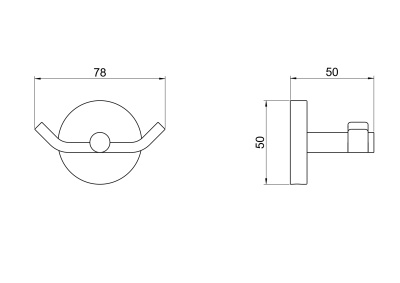Крючок двойной AQUATEK, матовый черный БЕТТА (AQ4602MB) Крючок двойной AQUATEK, матовый черный БЕТТА (AQ4602MB)