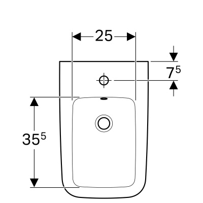 Биде подвесное Geberit 
iCon Square
 (231910000)