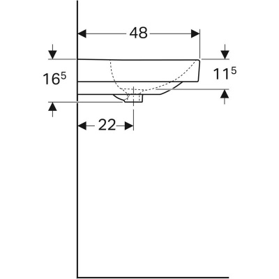 Раковина Geberit Smyle Square (500.249.01.1)