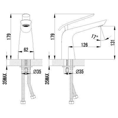 Смеситель для раковины Lemark - Melange (LM4906CW)