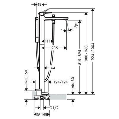 Смеситель напольный Hansgrohe - Metropol (32532000)