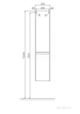 Шкаф - колонна Акватон Лондри (1A236203LH010)