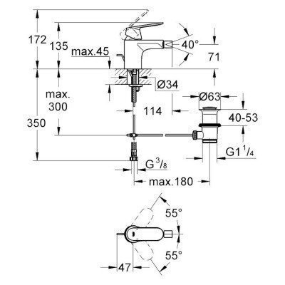 Смеситель для биде Grohe - Eurosmart Cosmopolitan (32839000)