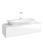 Подвесная тумба Aqwella Genesis с одним ящиком в цвете белый глянец с умывальником из литьевого мрамора (GEN0112W)