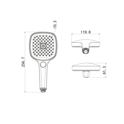 Лейка для душа, хром, Slide, IDDIS (SLI3F0Ci18)
