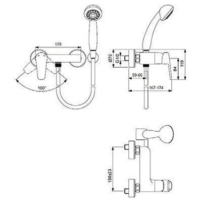 Смеситель для душа Vidima - Balance (BA266AA)