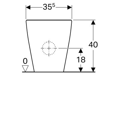 Чаша напольного унитаза безободковая Geberit iCon (200460000)