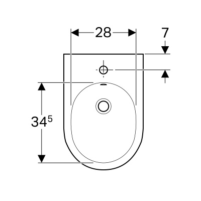 Биде подвесное Geberit 
Acanto
 (500.601.01.2)