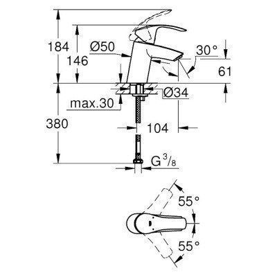 Смеситель для раковины Grohe - Eurosmart (32467002) Смеситель для раковины Grohe - Eurosmart (32467002)