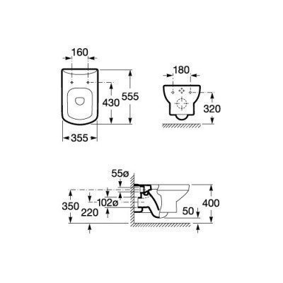 Унитаз подвесной Roca - Dama Senso (346517000) Унитаз подвесной Roca - Dama Senso (346517000)