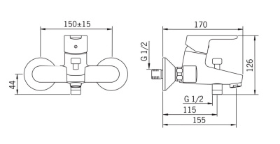 Oras Aquita смеситель для ванны (2940U) витринный образец