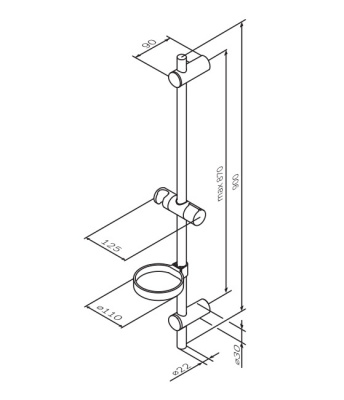 Душевая штанга, 900 мм AM.PM Spirit (F0370064) Душевая штанга, 900 мм AM.PM Spirit (F0370064)