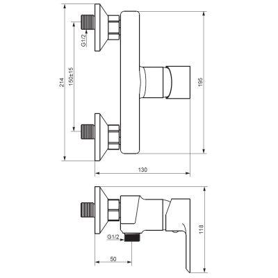 Damixa Apollo Смеситель для душа, черный (472000300)