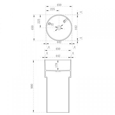 Раковина отдельностоящая прозрачная ABBER Kristall (AT2701Onyx) Раковина отдельностоящая прозрачная ABBER Kristall (AT2701Onyx)