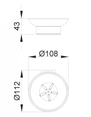 Мыльница настенная Nofer Santorini (16340.B) Мыльница настенная Nofer Santorini (16340.B)