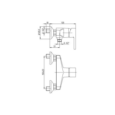 Смеситель 
для душа Paini Arena (92CR5112SFTKM)
