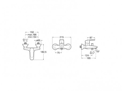 Смеситель Roca Monodin-N для ванны-душа (5A0298C0M)