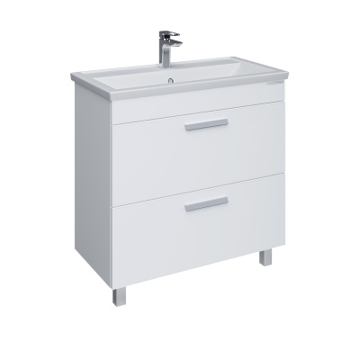 Тумба Grossman напольная "НЕО-80 см" с 2-я ящ. белая (ум.Фостер-80) (108019)